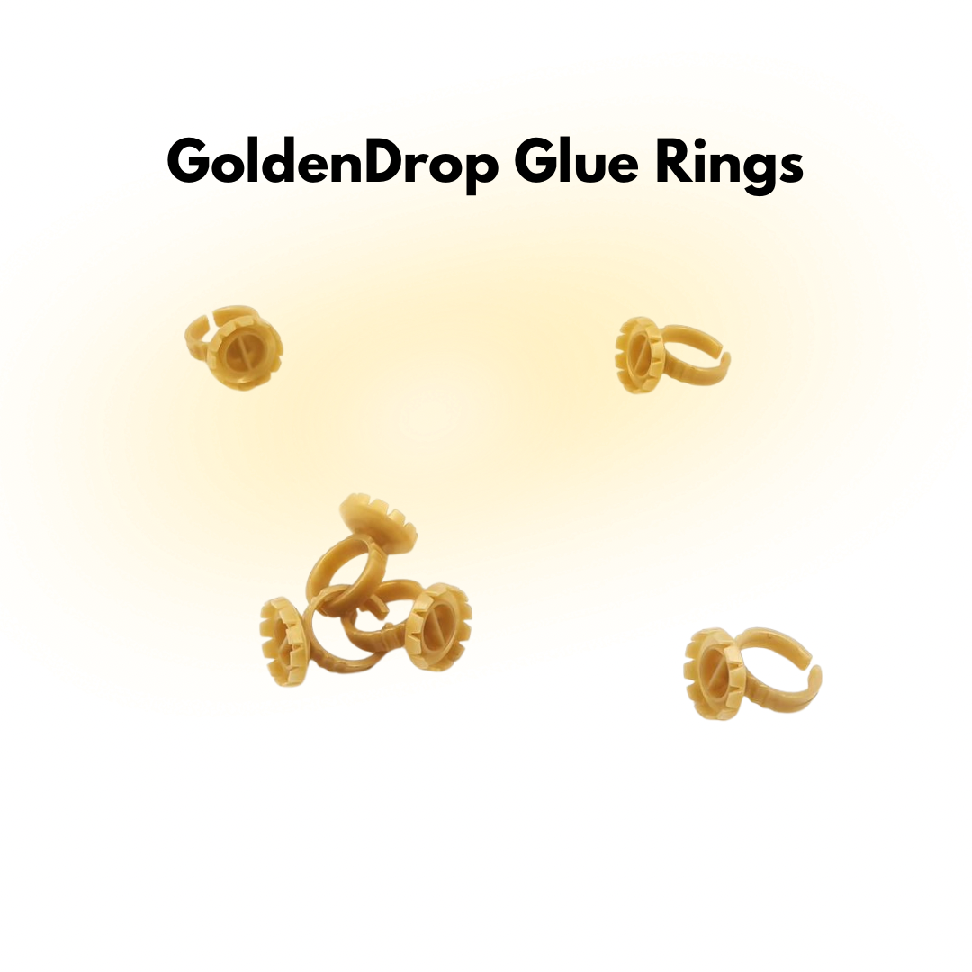 GoldenDrop Glue Ring (100 Pack)